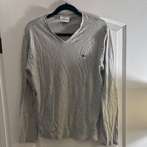 Lacoste Gray Long Sleeve Tee | Men’s Medium